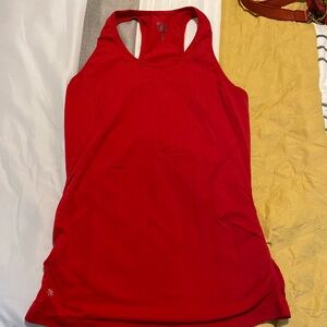 Red athleta speed light tank